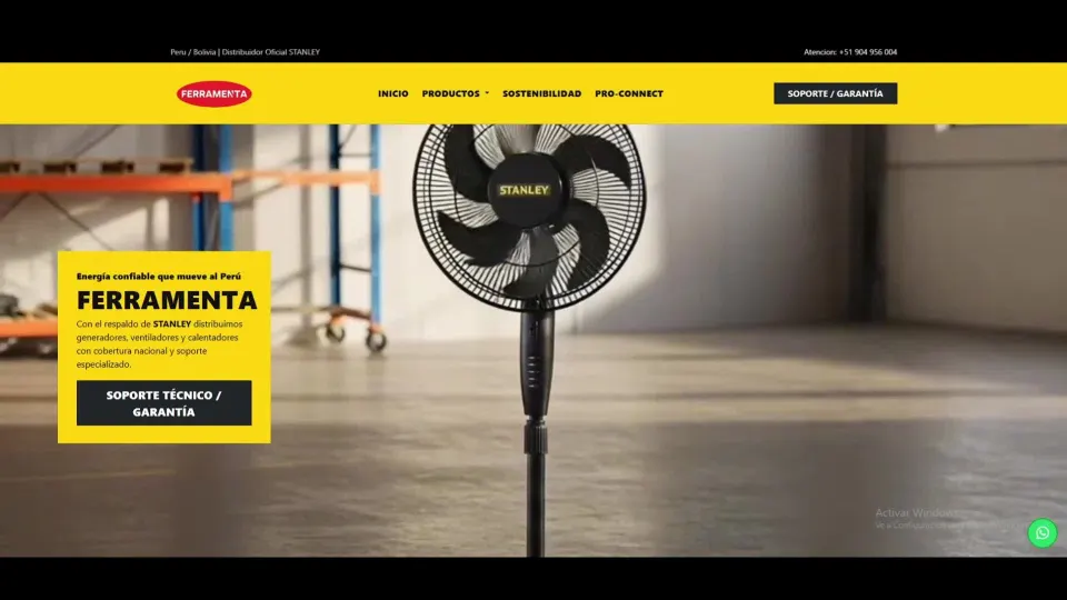 Captura de Ferramenta.pe — Inicio